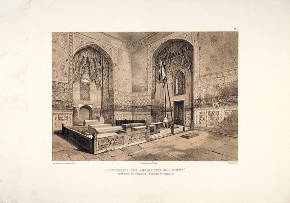 1871 Гробница Тимура Гур Эмир Интерьер