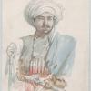 1878 Афганистан Хасан таджикский слуга хана Лал Пура Акварель Уильяма Симпсона