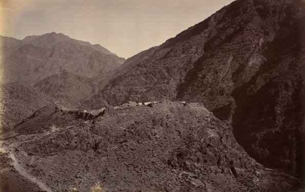 1879 Front of Ali Masjid 1, Reglar Troops of Peshavar Valley
