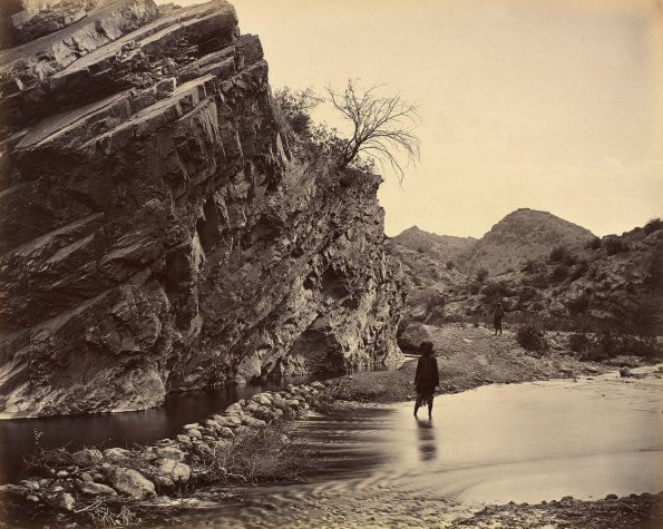 1879 View of Ali Majid Fortress from Brook 3, Reglar Troops of Peshavar Valley