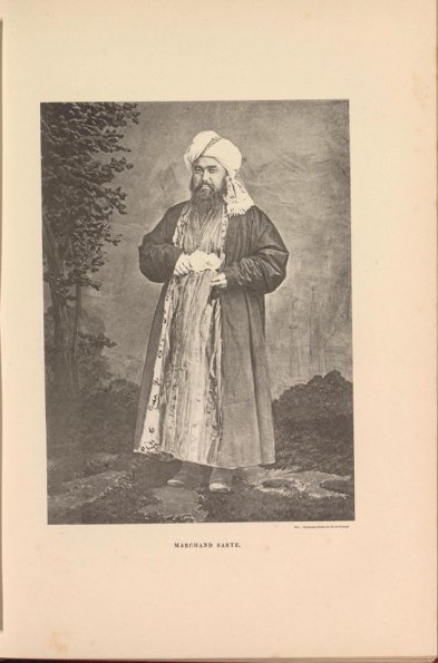 1885 Сарт-Торговец из Книги А Мозера Через Центральную Азию