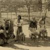 1902 Станция Закаспиской ЖД Женщины Продающие Хлеб