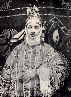 1906 Ташкент Свадебный Наряд - шелк с принтами Российская мануфактура