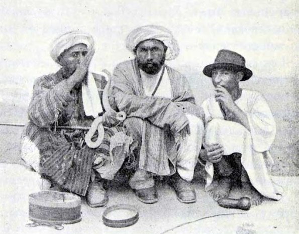 1909 Afghanistan Kishlak Saray, Snake Tellers wtih Cobra