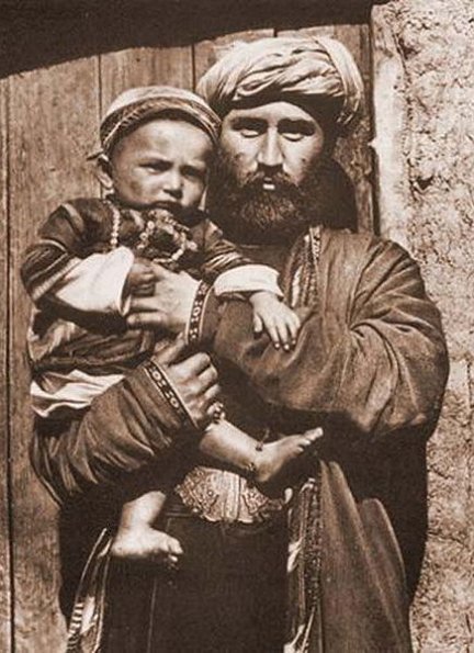 1910 Uzbek Man with Son