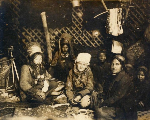 1920 Turkmen Women in Yurt Mary