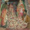 1925 Бухара Картина П Котова Торговец Тканями