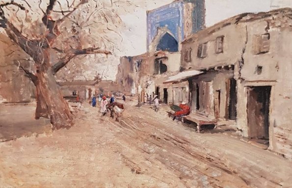 1929 Бухара Кош-Медресе Рисунок Павла Бенькова