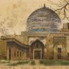 1929 Самарканд Ханака Абди-Бируни Акварель О А Соколовой