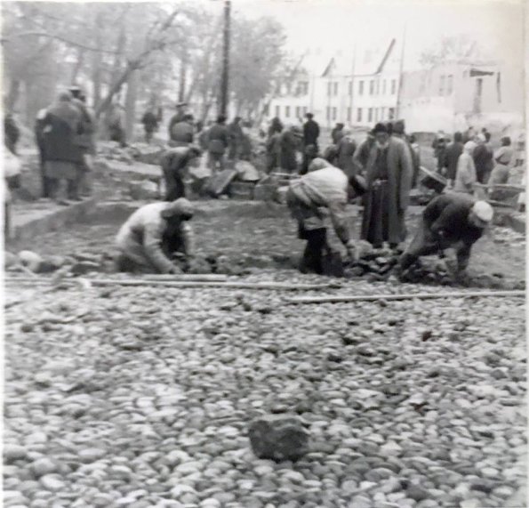 1935 Бухара Мощение Улицы Ленина вдоль Канала Шахруд