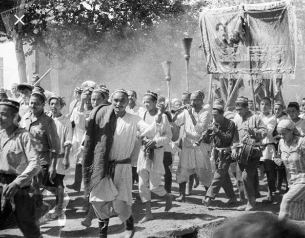 1935 Предпл Узбекистан Жители Возвращаются со Строительства Большого Ферганского Канала