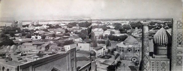1957 Самаркнад Панорама с Северо-Восточного Минарета Медресе Улугбека