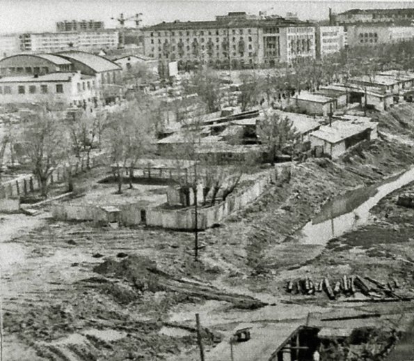 1968 Ташкент Вид со Строящегося ГУМа на Хадру и Трамвайное Депо 2