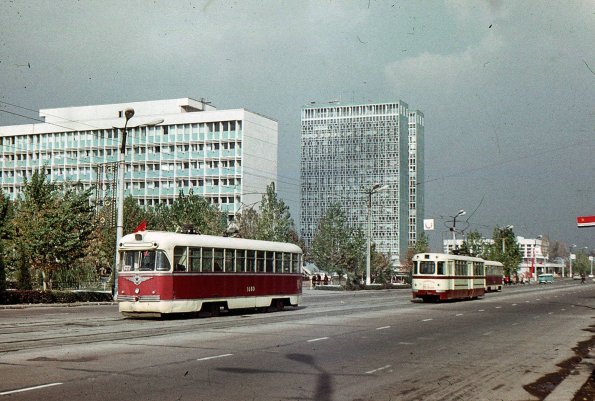 1975 Ташкент Трамваи на Проспекте Ленина