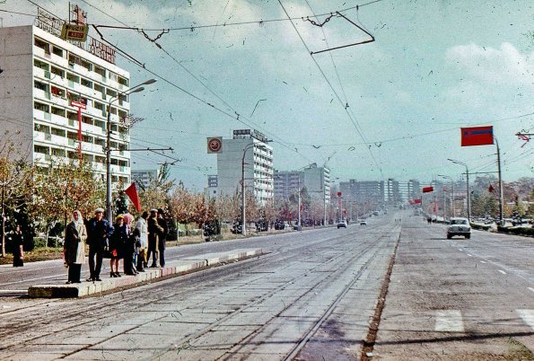 1975 Ташкент Трамвайная Остановка на Ул Навои