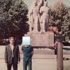 1980 Tashkent People at Monument