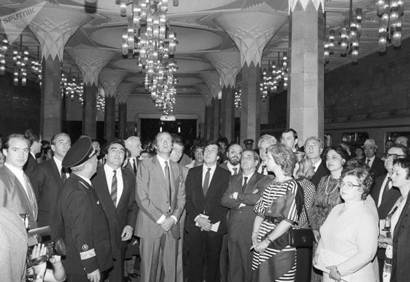 1985 Предпл Ташкент Хуан Карлос Первый с Женой в Метро